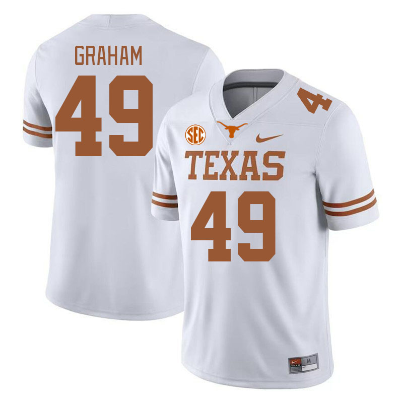 # 49 Ta'Quon Graham Texas Longhorns Jerseys Football Stitched-White